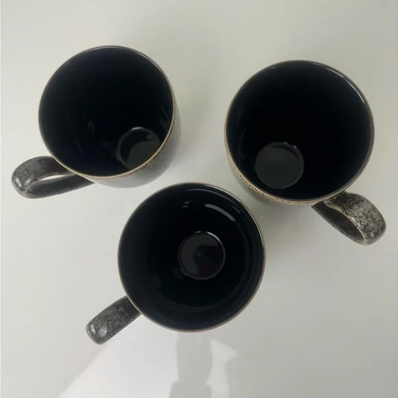 Denby-Langley Praline Noir Set of 3 Mugs - Picture 3 of 4